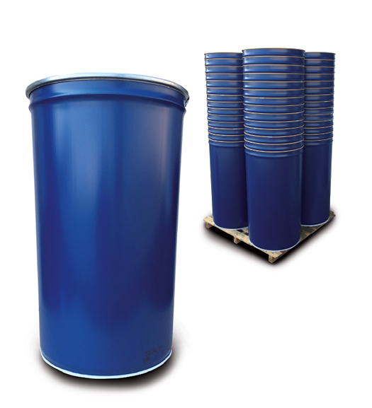 Single conical steel drum, tapered body