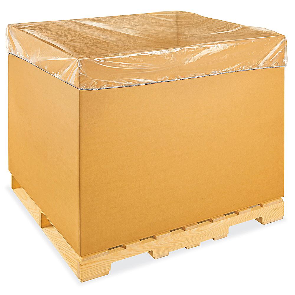 Protective cover over a palletized load