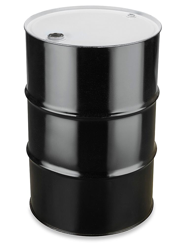Tight head steel drums with bung closures